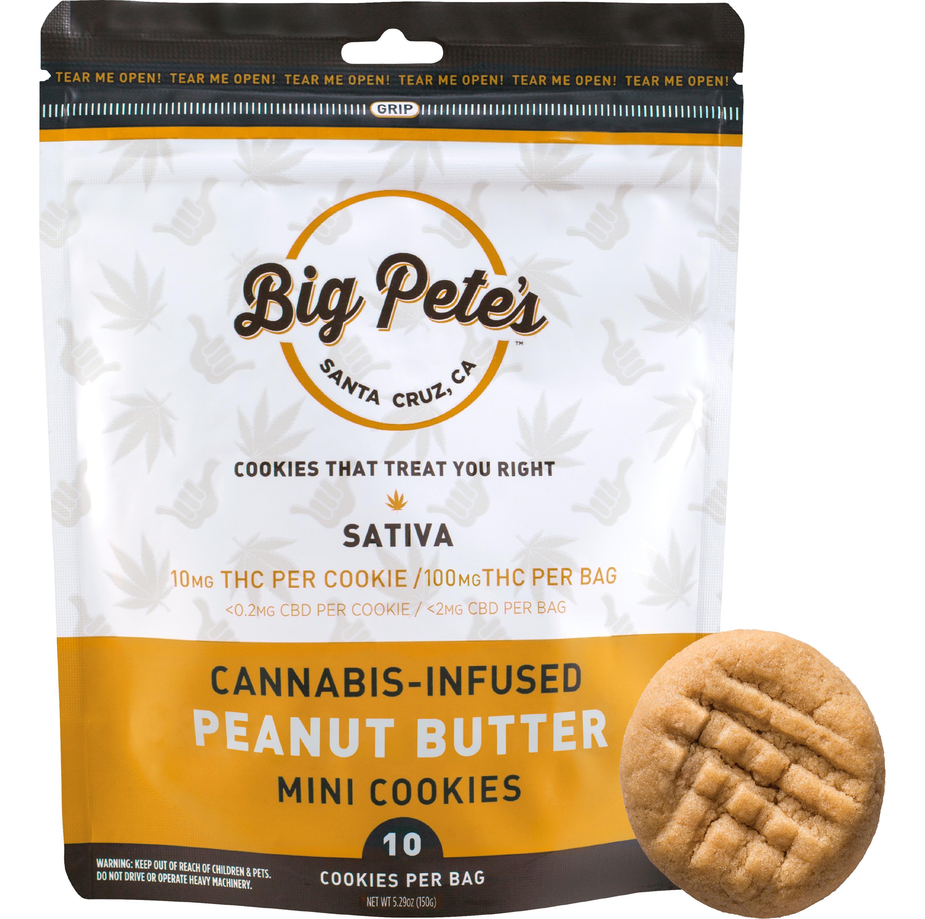 Peanut Butter Mini Cookies | 10PK | 200MG | Sativa